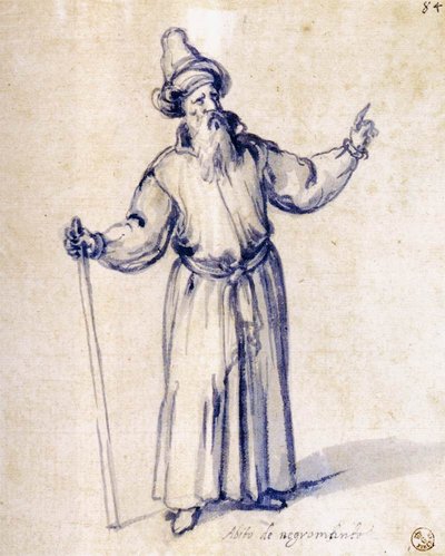 Costume Drawing for a Necromancer by Giuseppe Arcimboldo